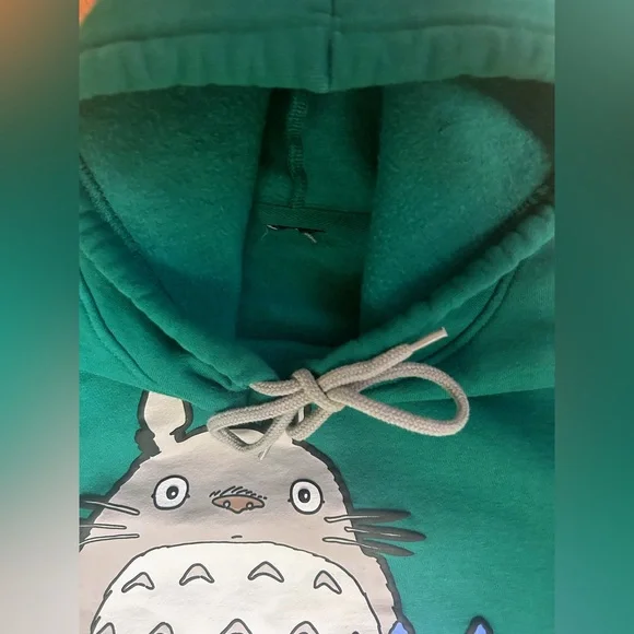 My Neighbor Totoro Kanji Hoodie Sweatshirt Pullover Totoro Large Unisex - Picture 4 of 6